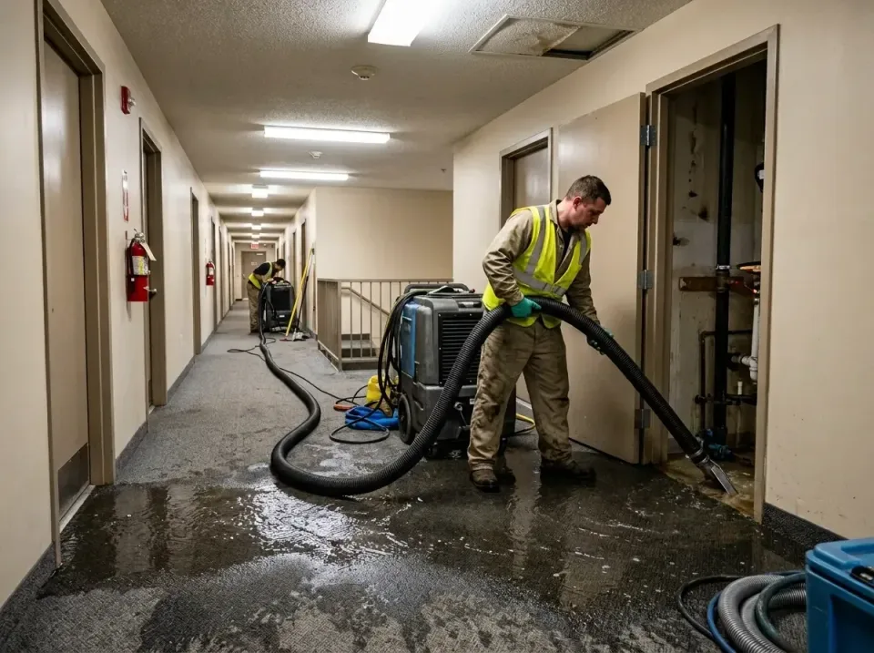 multi-unit-apartment-hallway-f-005 — frequently asked questions, Emergency Burst Pipe Water Extraction & Removal in Monroevi…